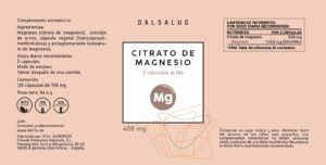 Citrato magnesio etiqueta | Dalsalud