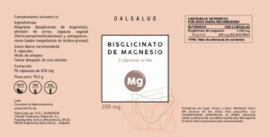 Bisglicinato de magnesio etiqueta | Dalsalud